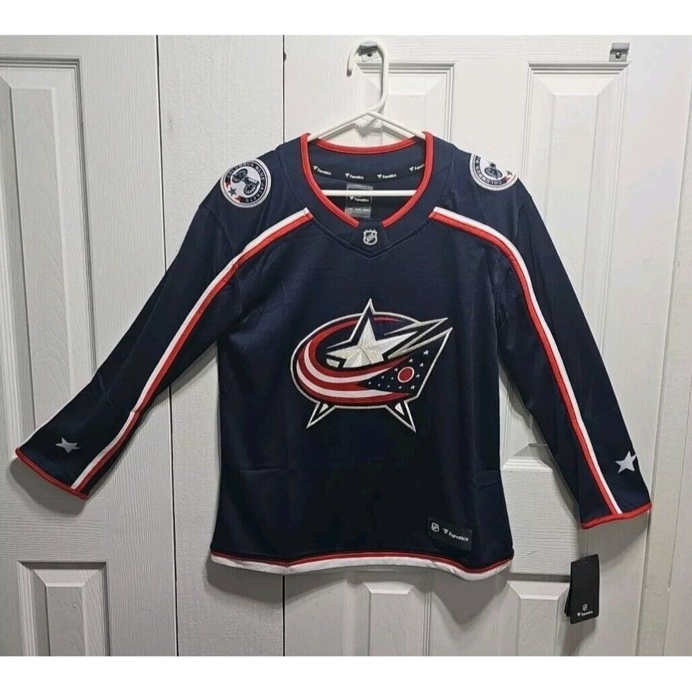 Fanatics Columbus Blue Jacket Youth  L/XL Jersey New with tags NHL Breakaway
